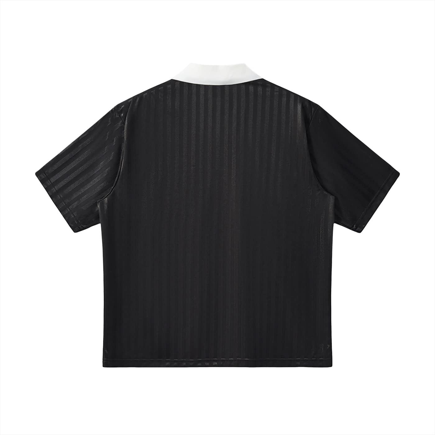 contrast collar striped soccer jersey