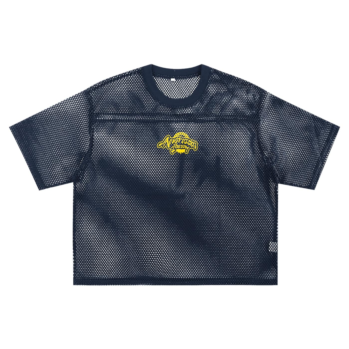 see through boxy net t shirt