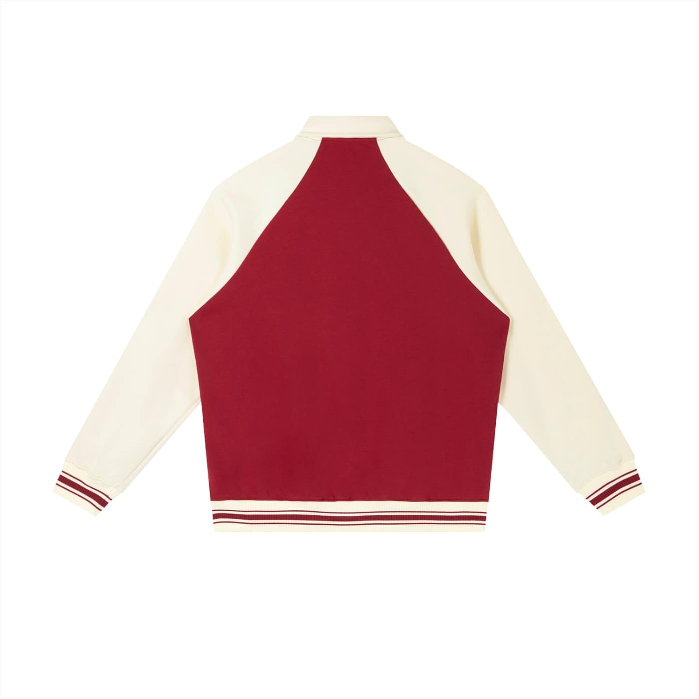 contrast raglan sleeve baseball jacket