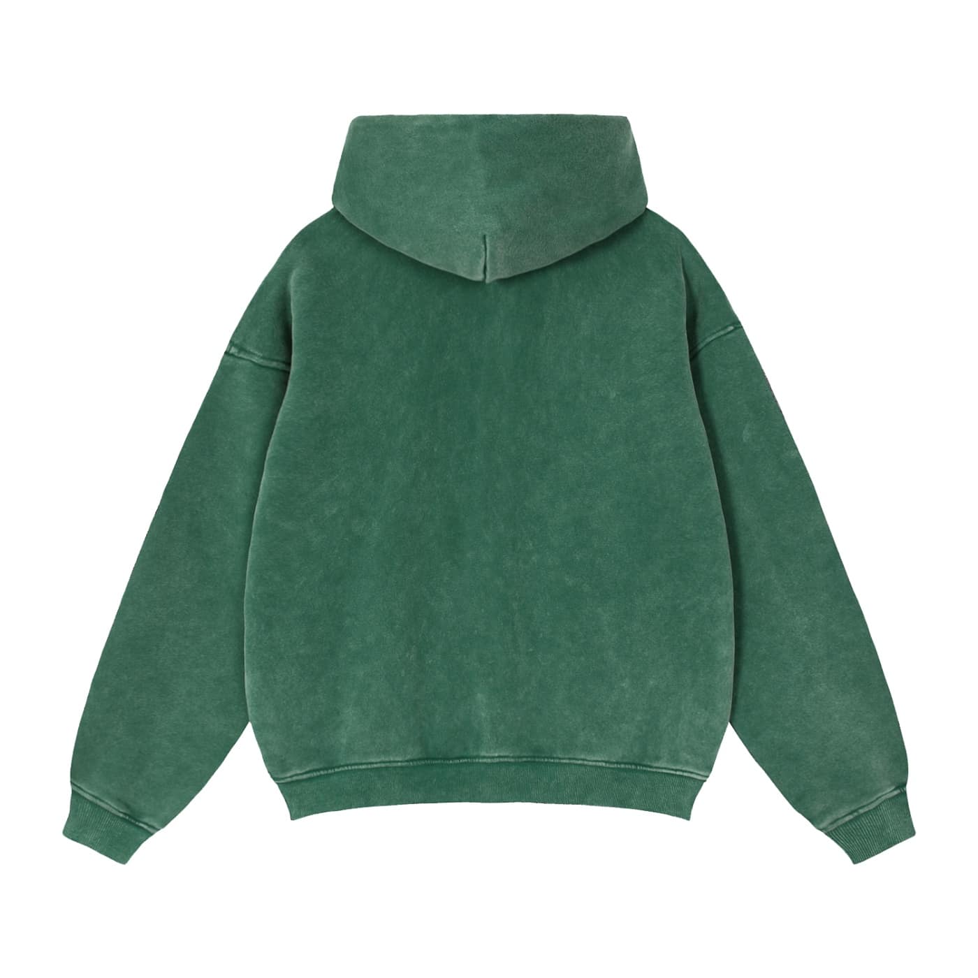 zip through boxy fleece hoodie