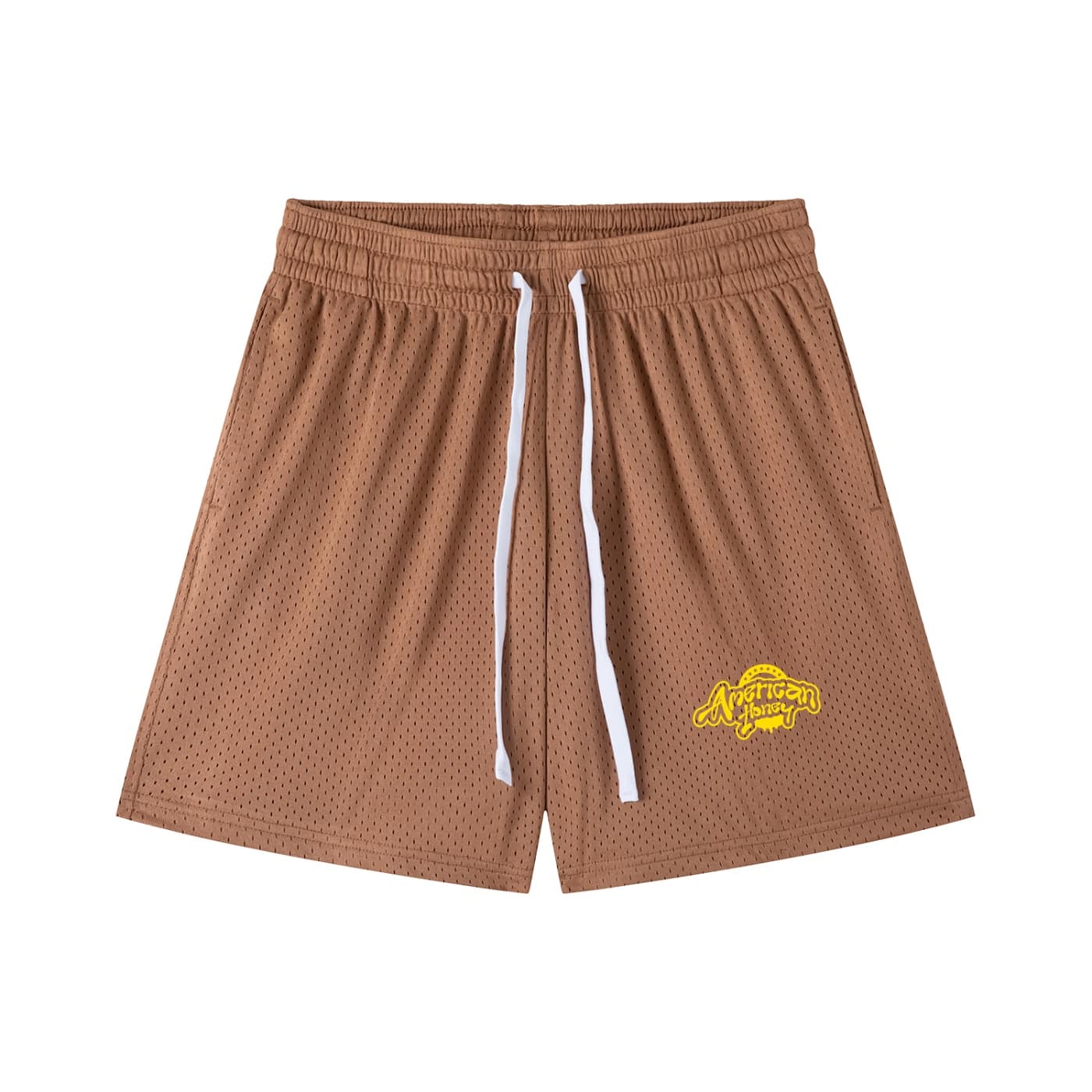 mesh drawstring shorts
