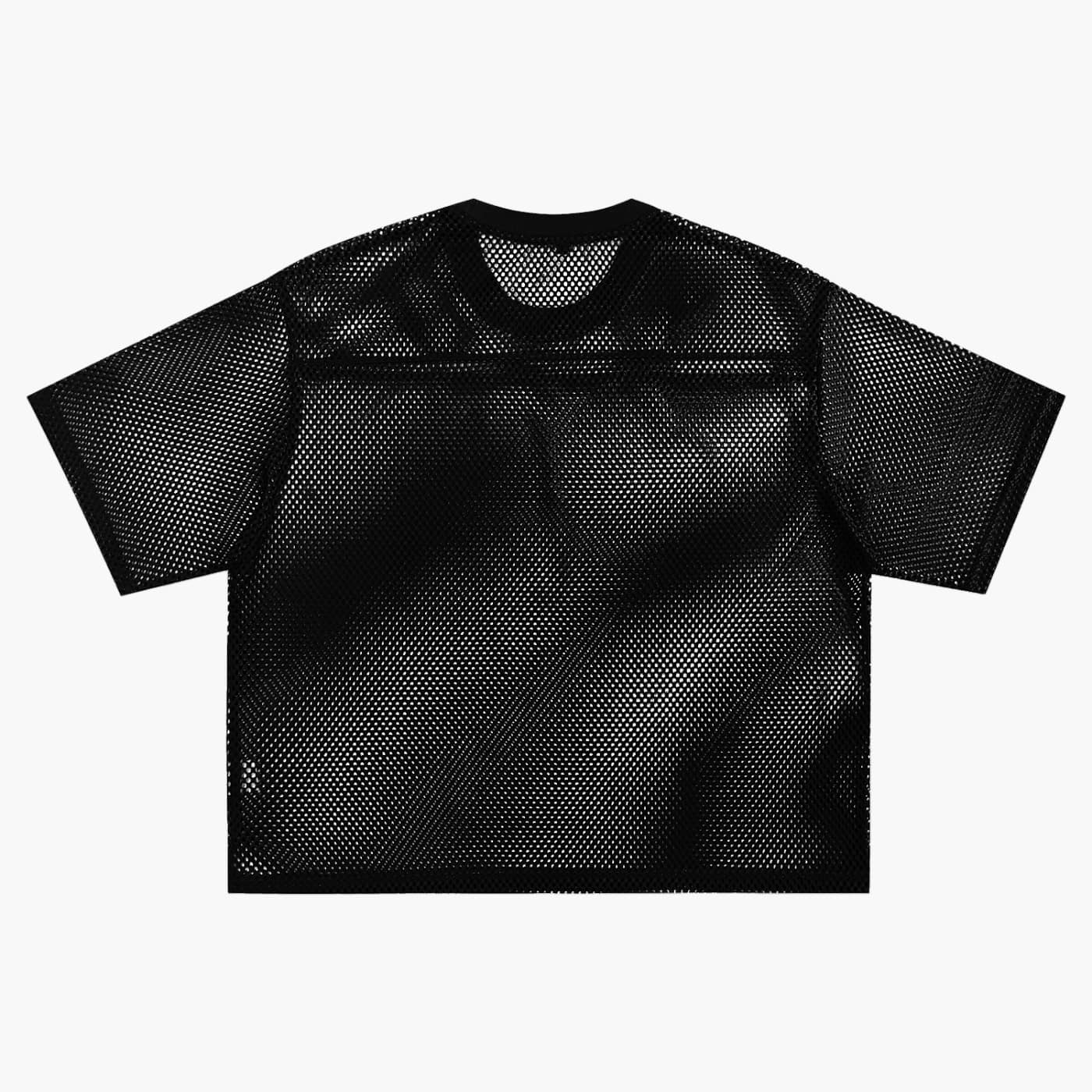 see through boxy net t shirt