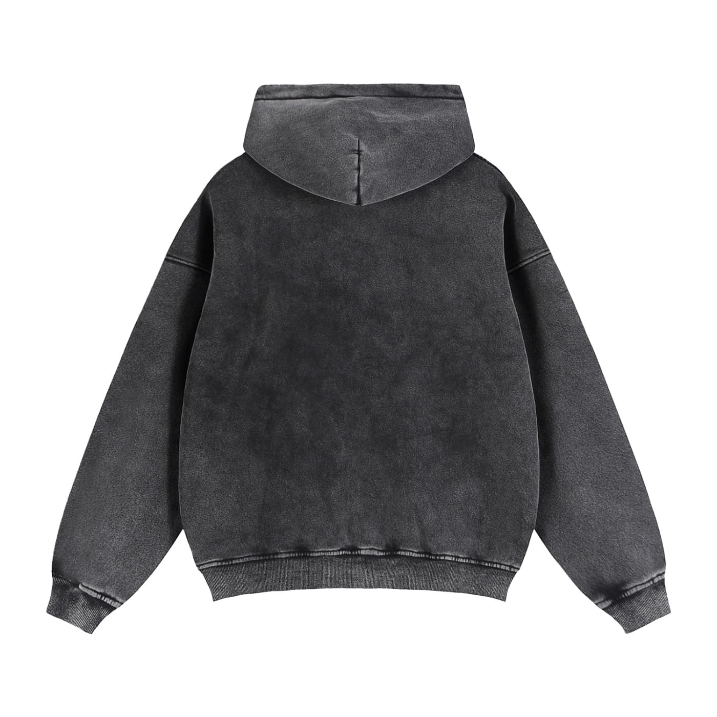 zip through boxy fleece hoodie