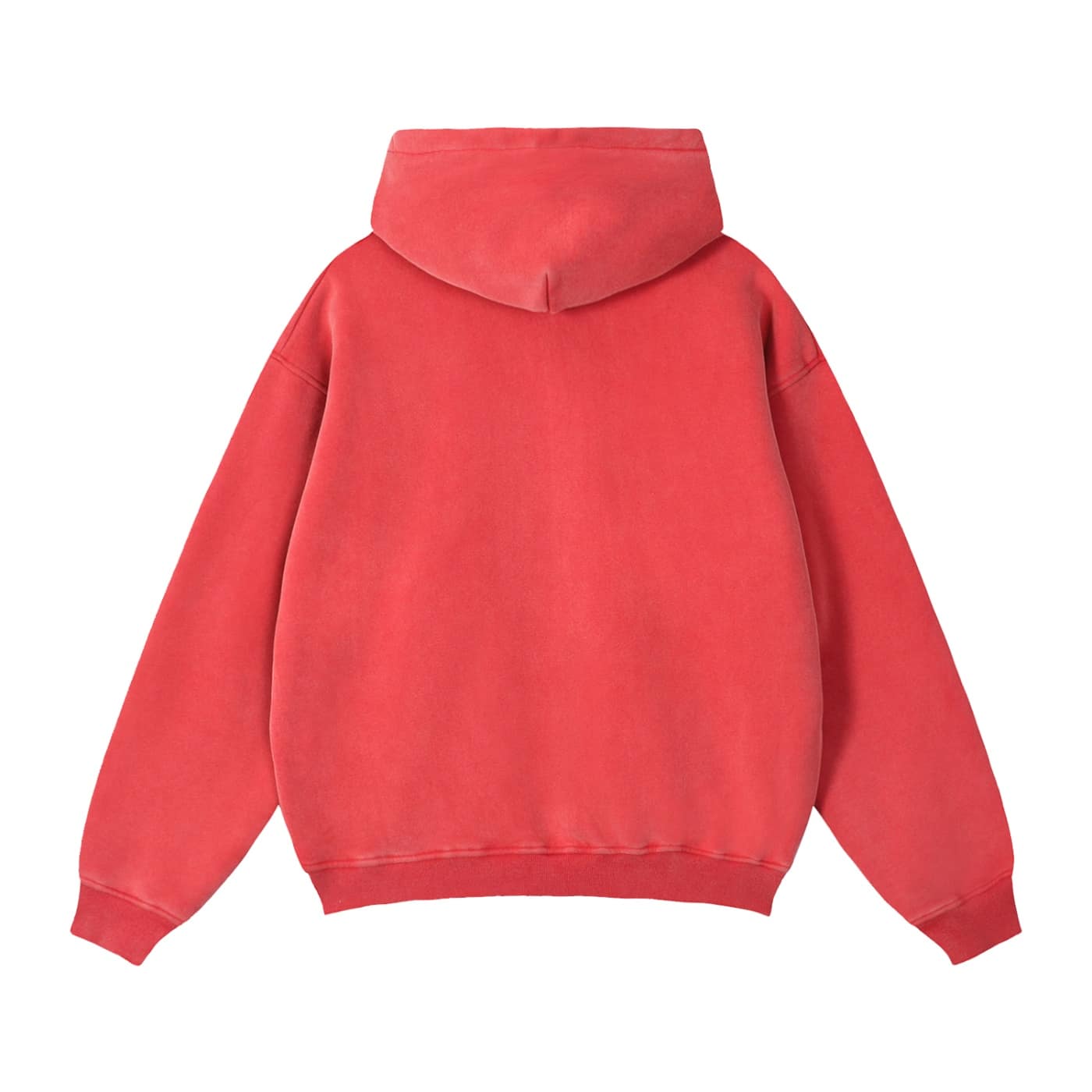zip through boxy fleece hoodie