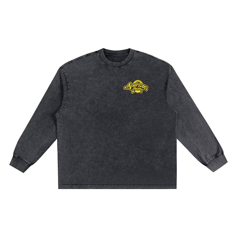 snow washed frayed edge t shirt