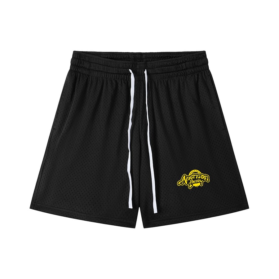 mesh drawstring shorts